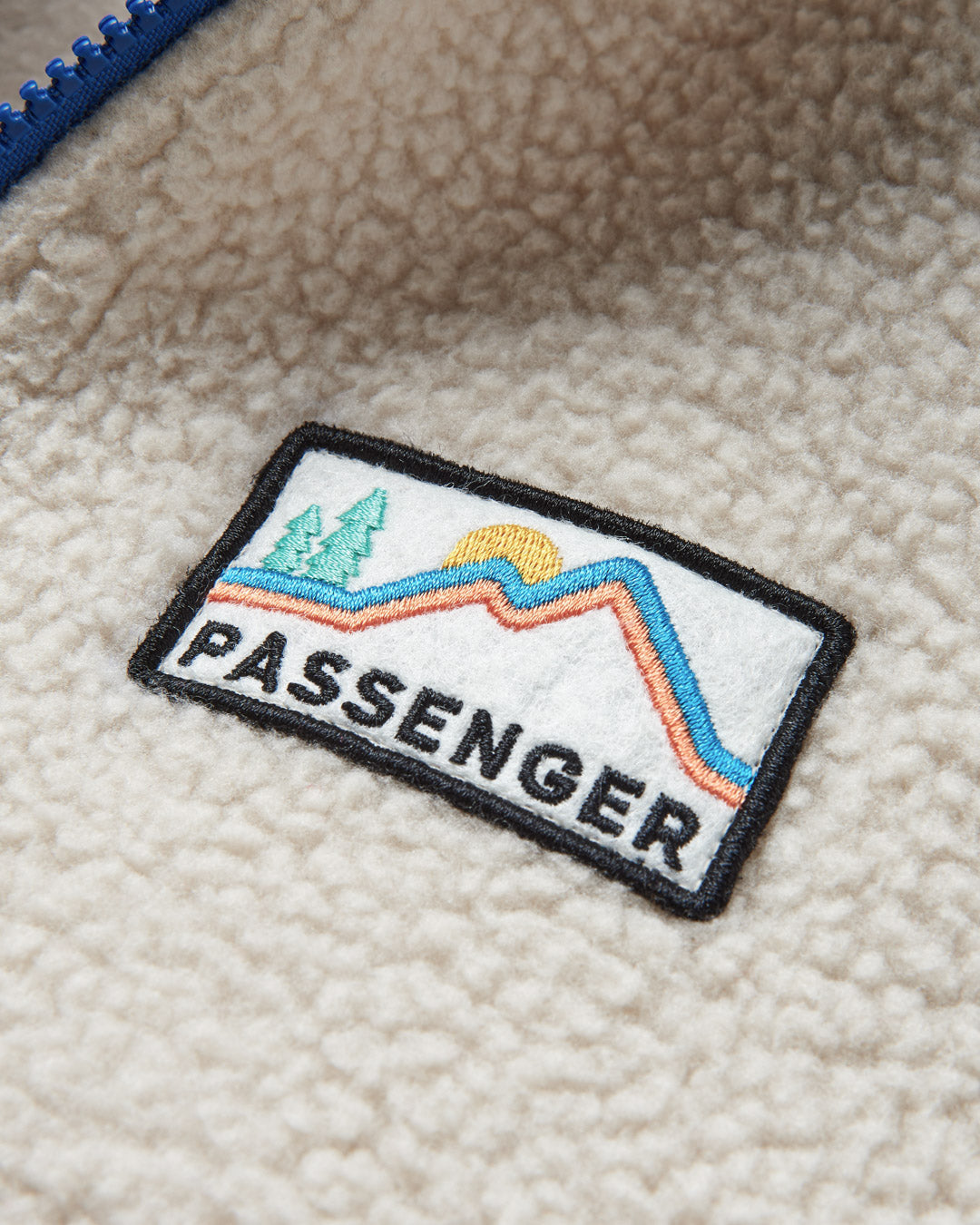 Maine 1/2 Zip Recycled Sherpa Fleece - Oatmeal - Flatlay