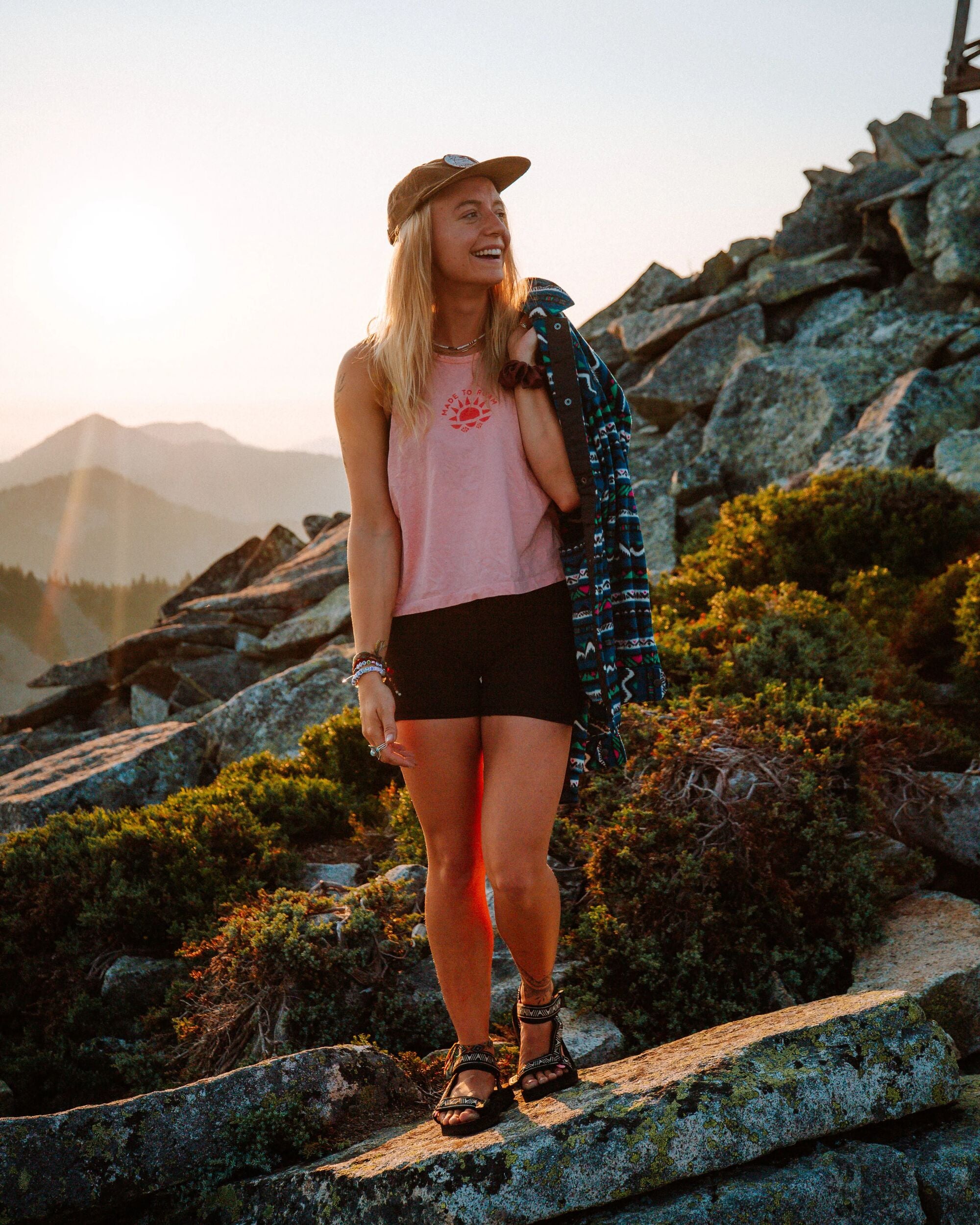 Sunburst Organic Vest - Soft Shell Pink - Lifestyle