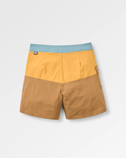 Cutback NetPlus® 17" Boardshort - Spruce Yellow/Toffee - Flatlay