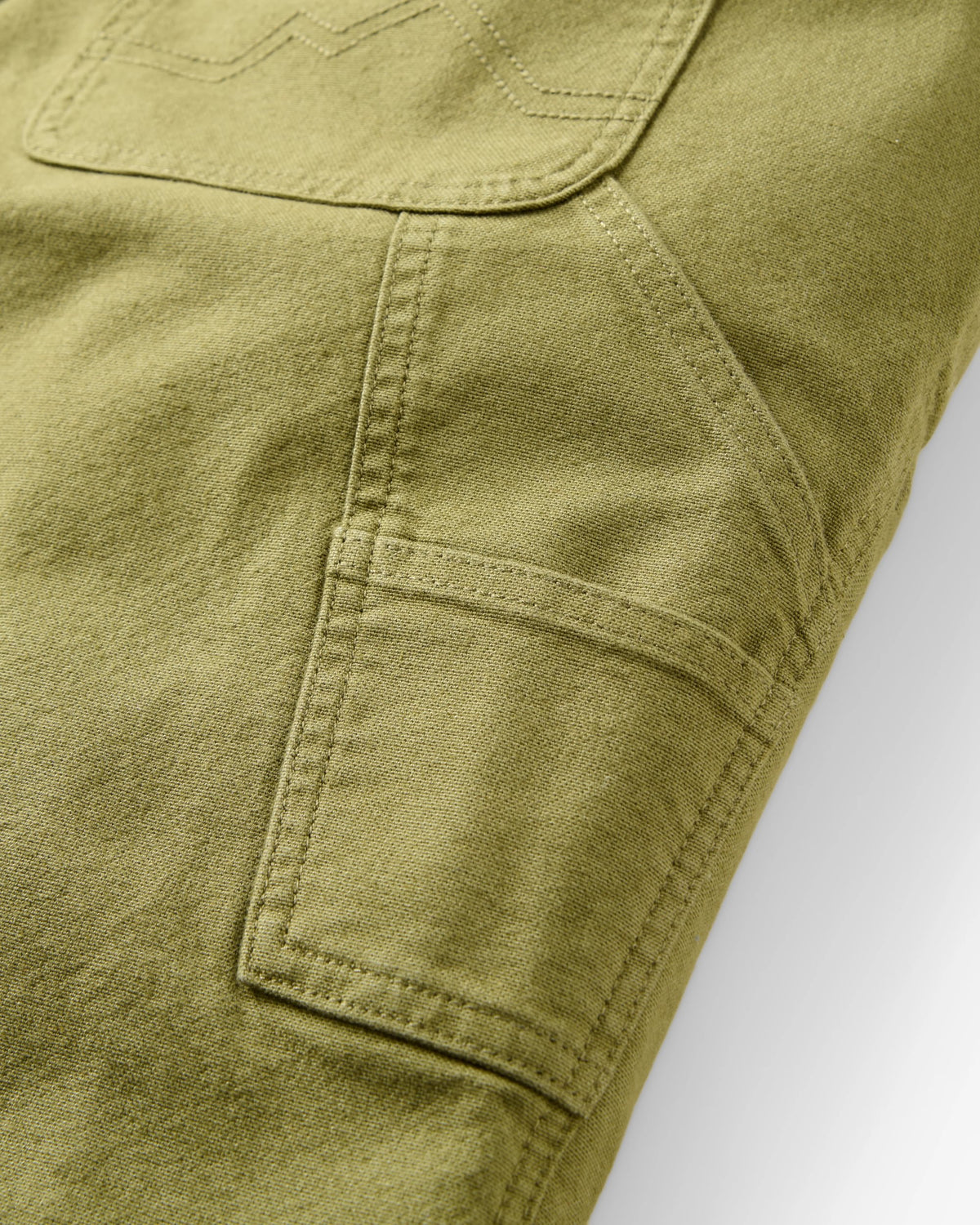 Vantage Lined Cotton Canvas Trouser - Khaki - Flatlay