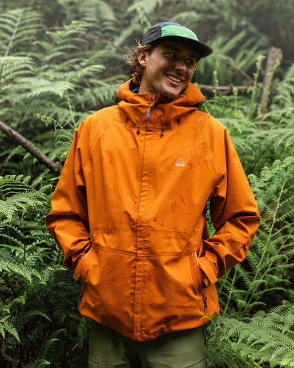 Five Season Recycled Waterproof Jacket - Sunset Orange - Lifestyle