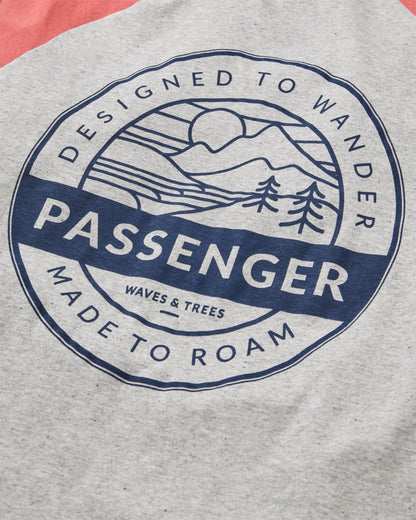 Odyssey Raglan LS T-Shirt - Redwood/Grey Marl - Flatlay