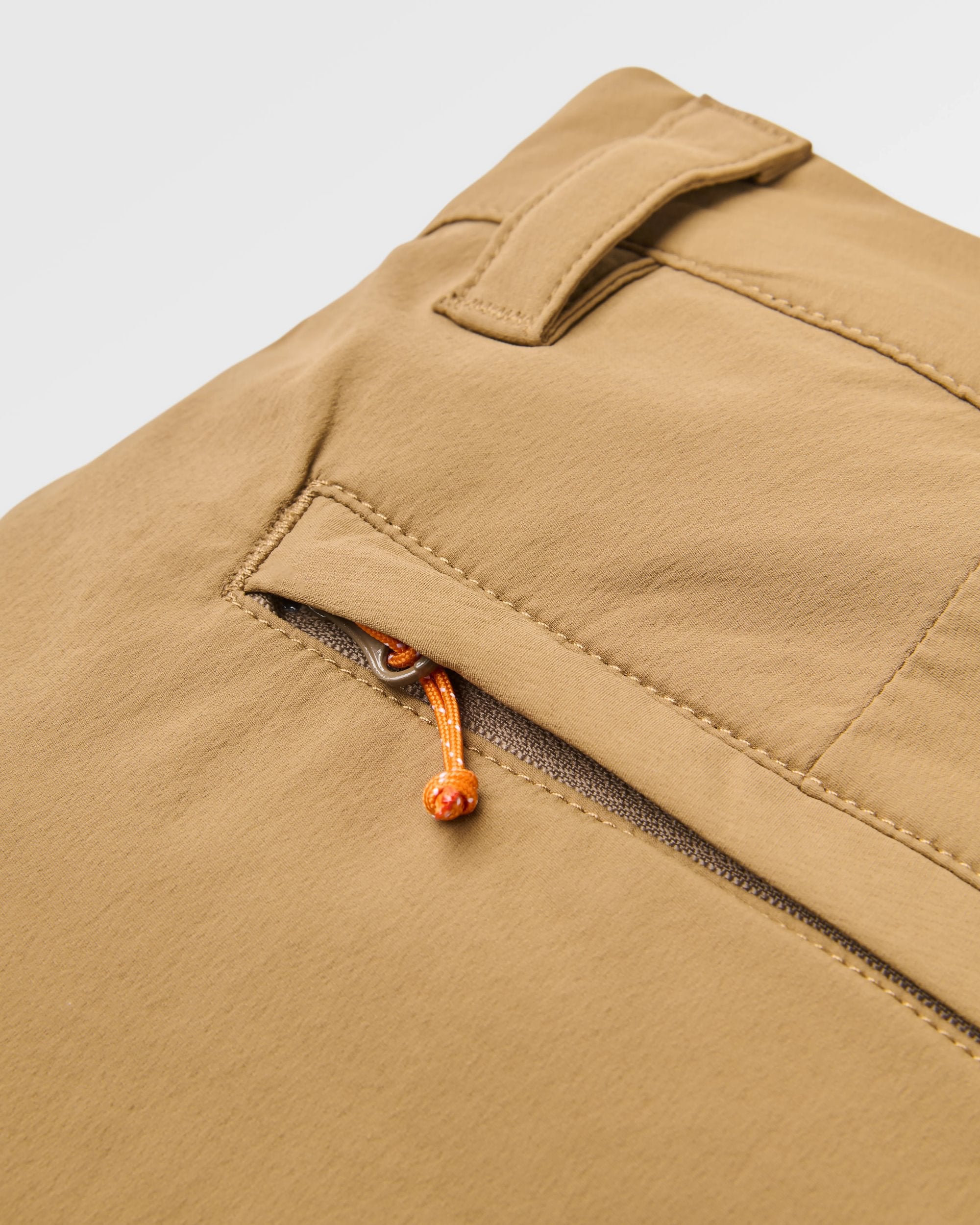 365 Hybrid Trouser - Caramel Brown - Flatlay