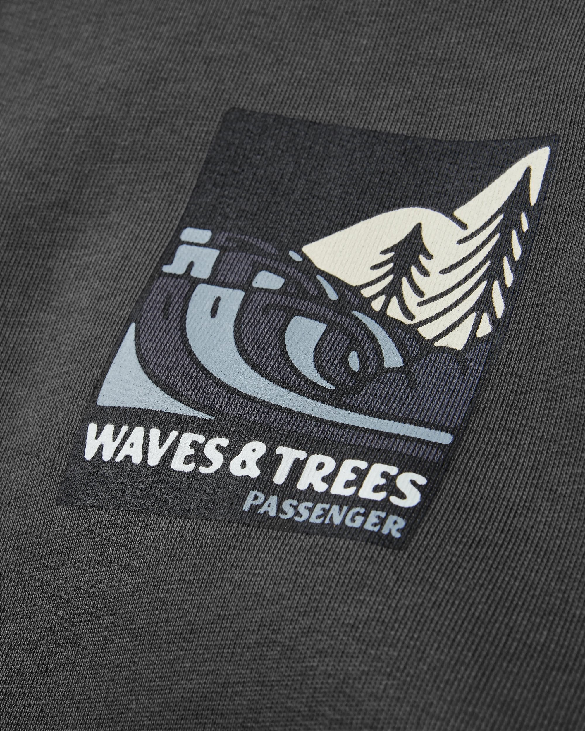 Waves & Trees Organic Cotton Sweatshirt - Charcoal - Flatlay
