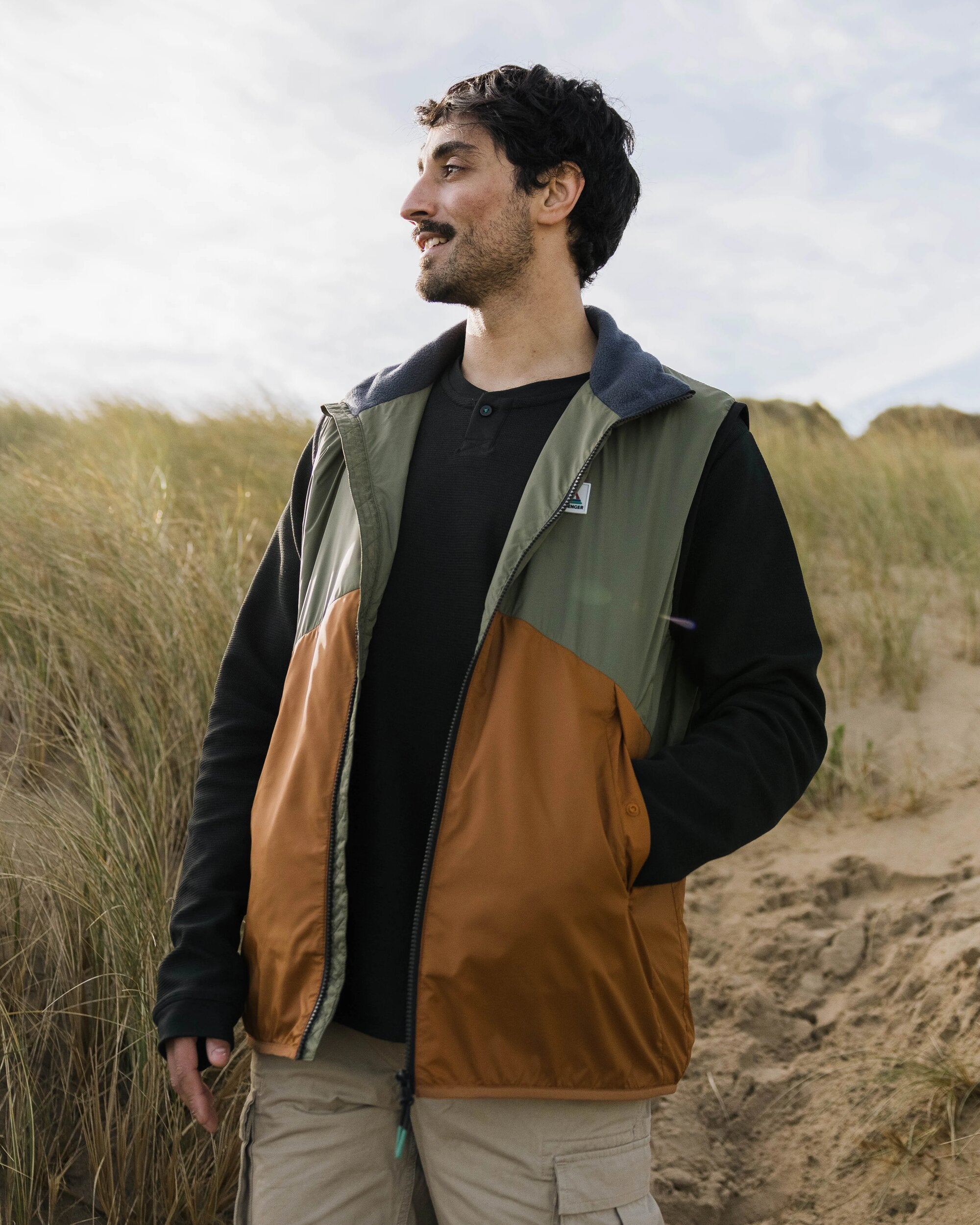 Dusk Recycled Insulated Vest - Dusty Olive - Lifestyle