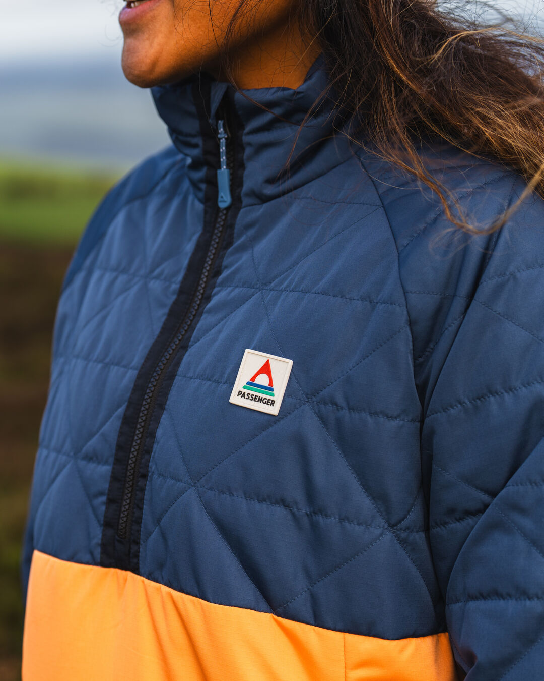 Trace Recycled Thermore® Insulated Jacket - Dark Denim/ Apricot - Lifestyle