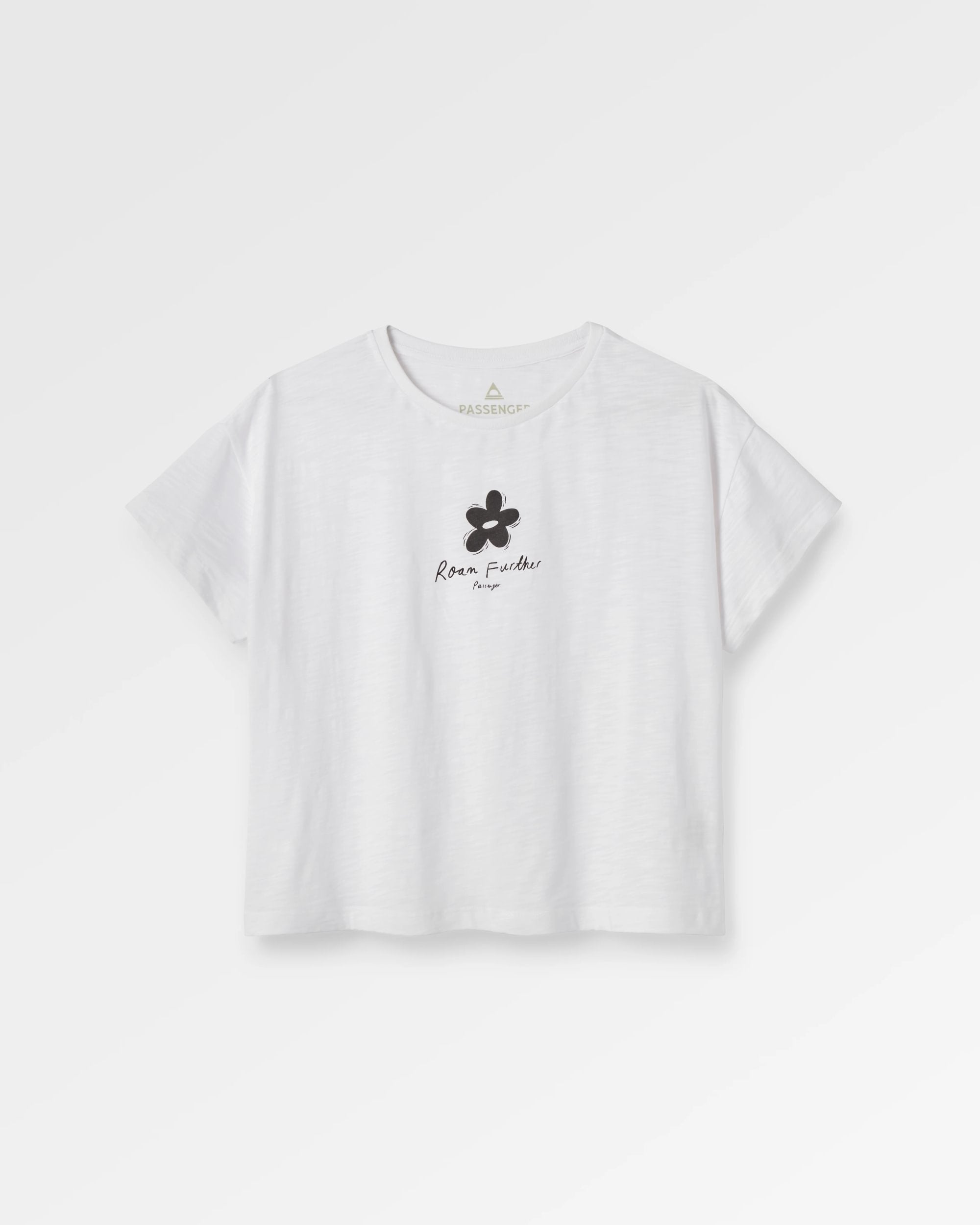 Roam Further T-Shirt - White - Flatlay