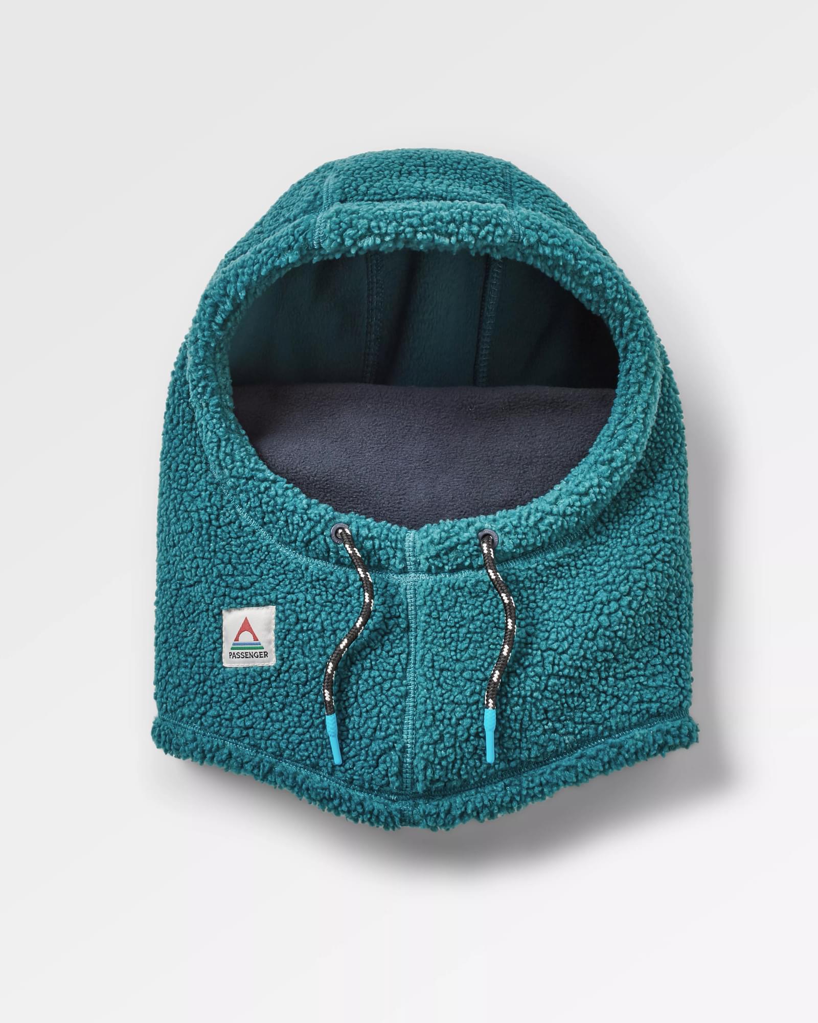 Snowdrift Recycled Fleece Hood - Mediterranean - Flatlay
