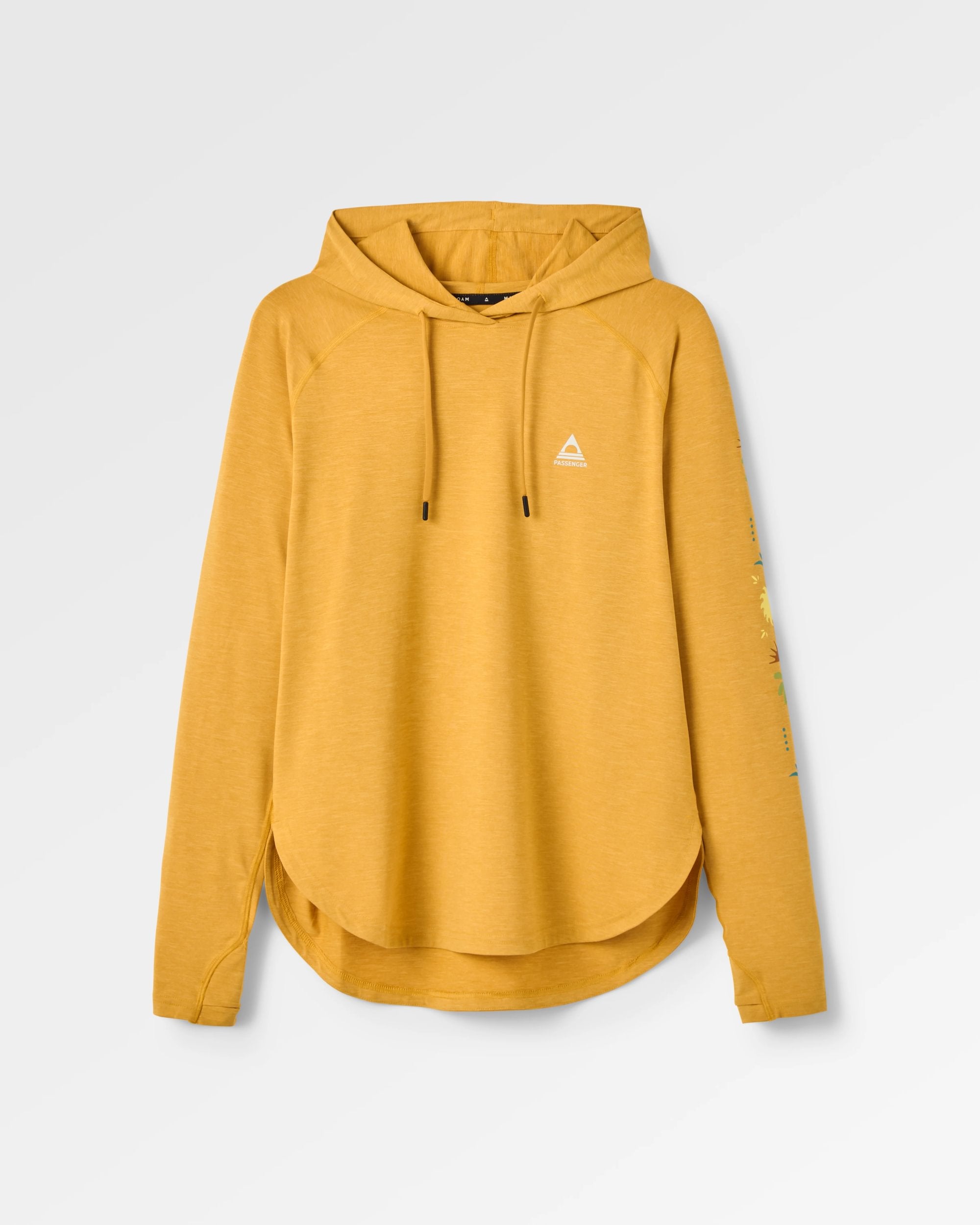 Sunvale Lightweight UPF50 Hoodie - Spruce Yellow Marl - Flatlay