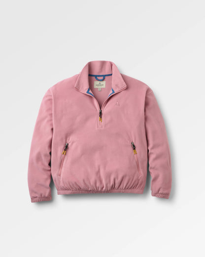Ayla Micro Polartec® 1/4 Zip Fleece - Pink Haze - Flatlay