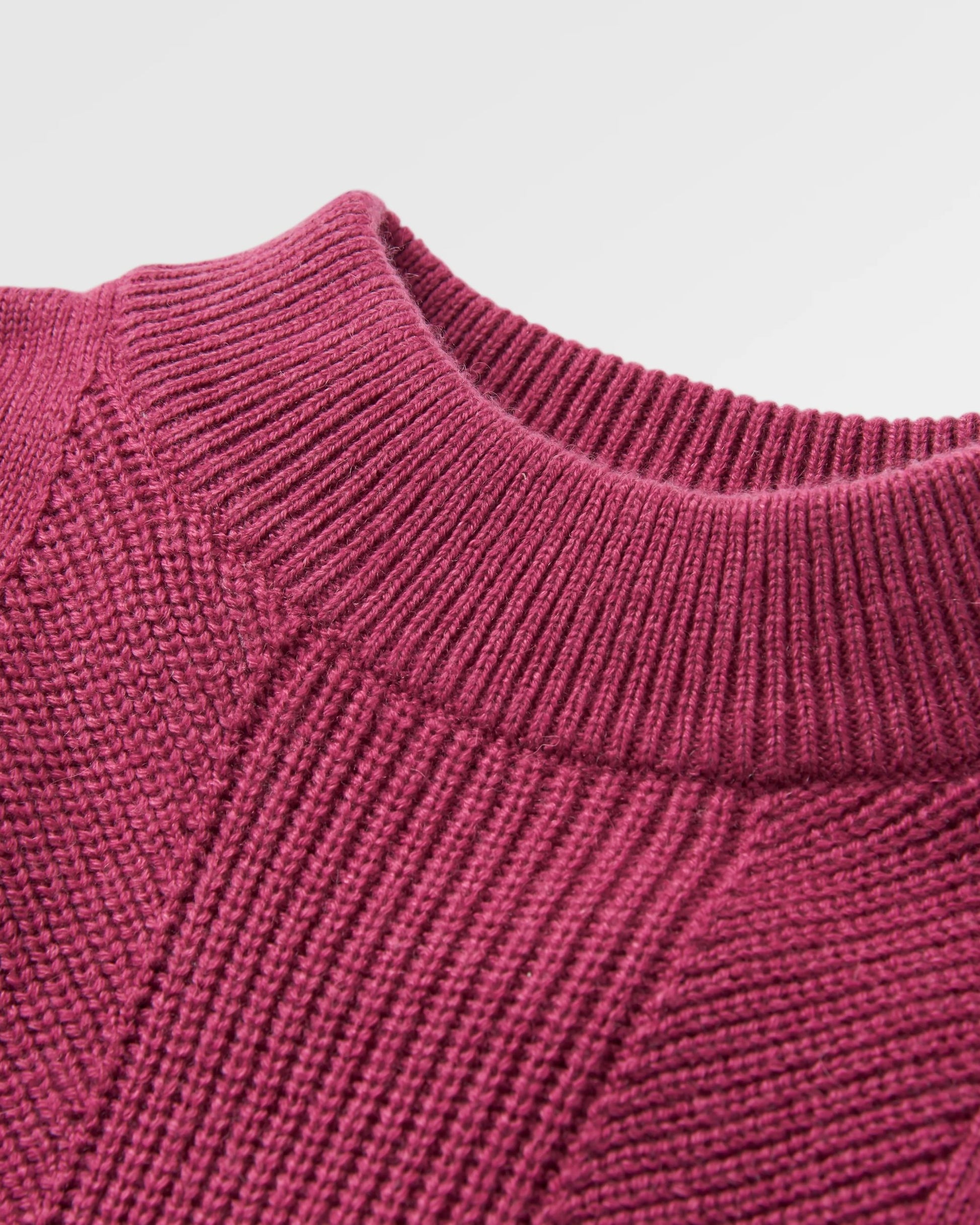 Hideout Oversized Recycled Knitted Jumper - Rhubarb