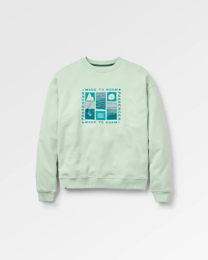 Snapshot Organic Cotton Relaxed Fit Sweatshirt - Spearmint - Flatlay