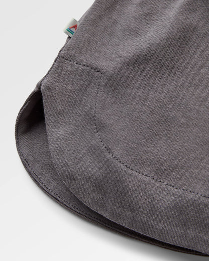 Rambling Recycled Cotton LS T-Shirt - Charcoal - Flatlay