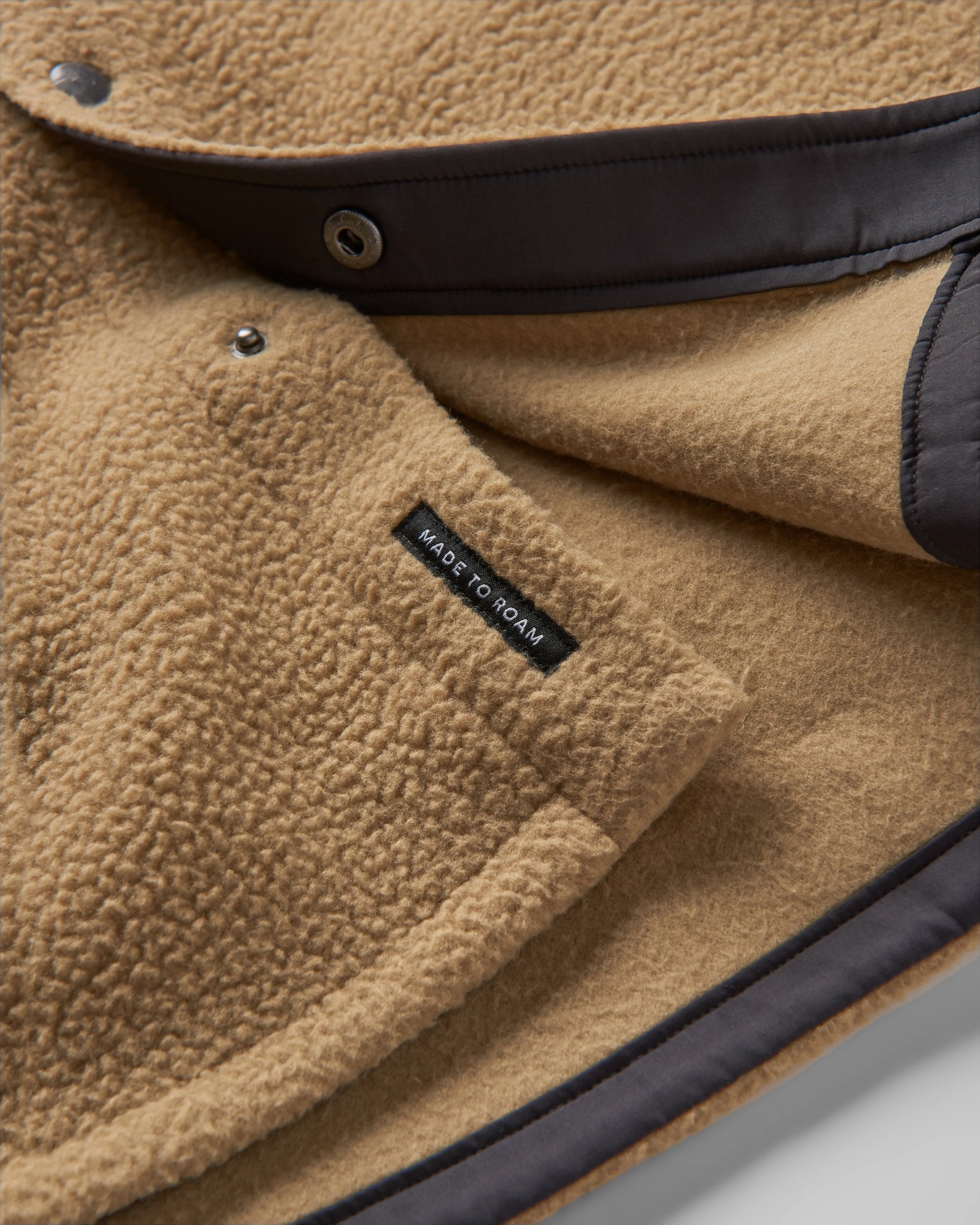 Backcountry Recycled Sherpa Fleece Shirt - Biscuit - Flatlay