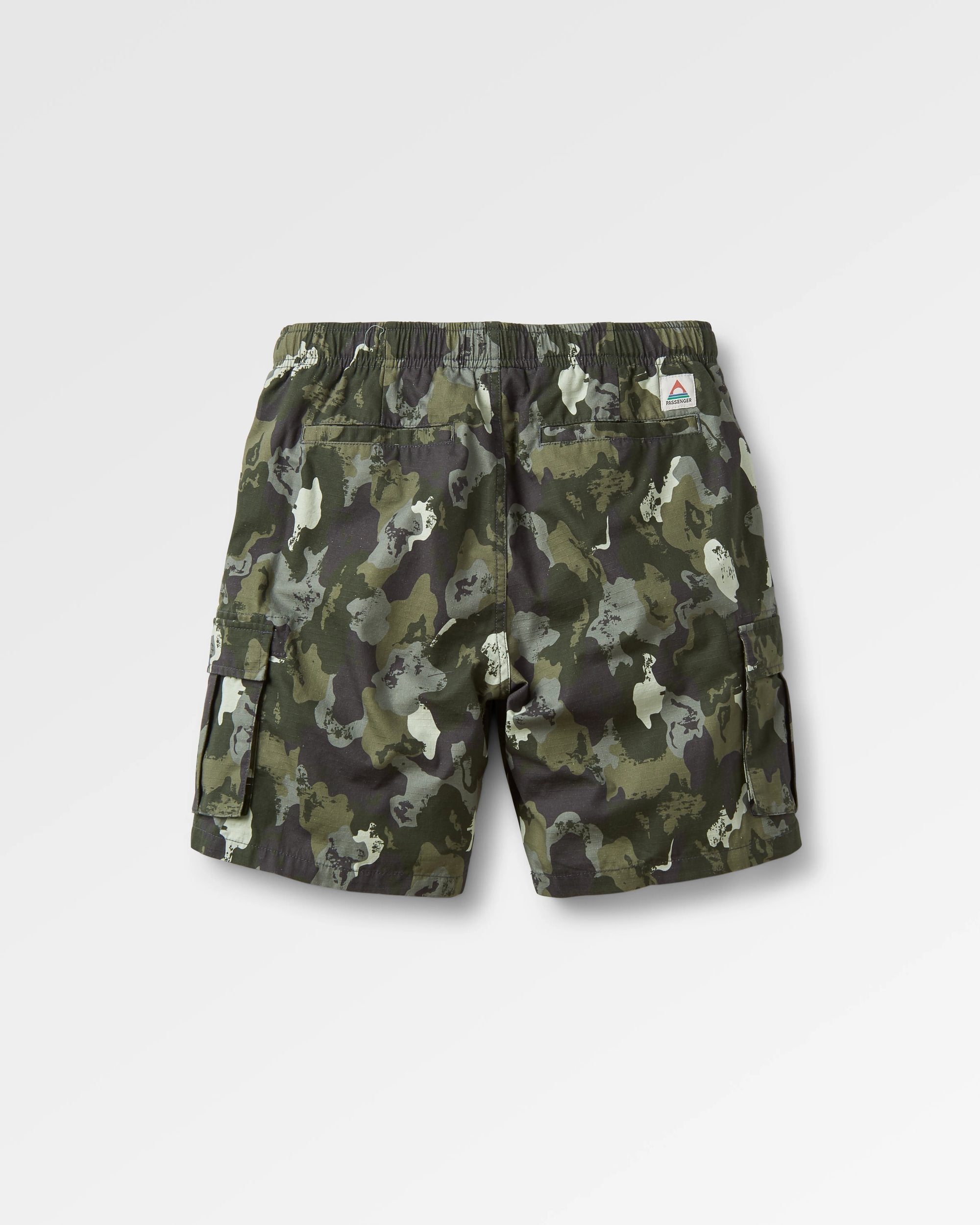 Adventurer Cargo Cotton Short - Sycamore Khaki Camo - Flatlay