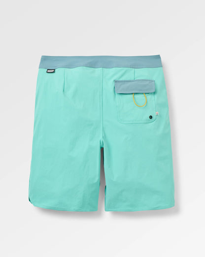 Cruiser NetPlus® Recycled 21" Boardshort - Aqua - Flatlay