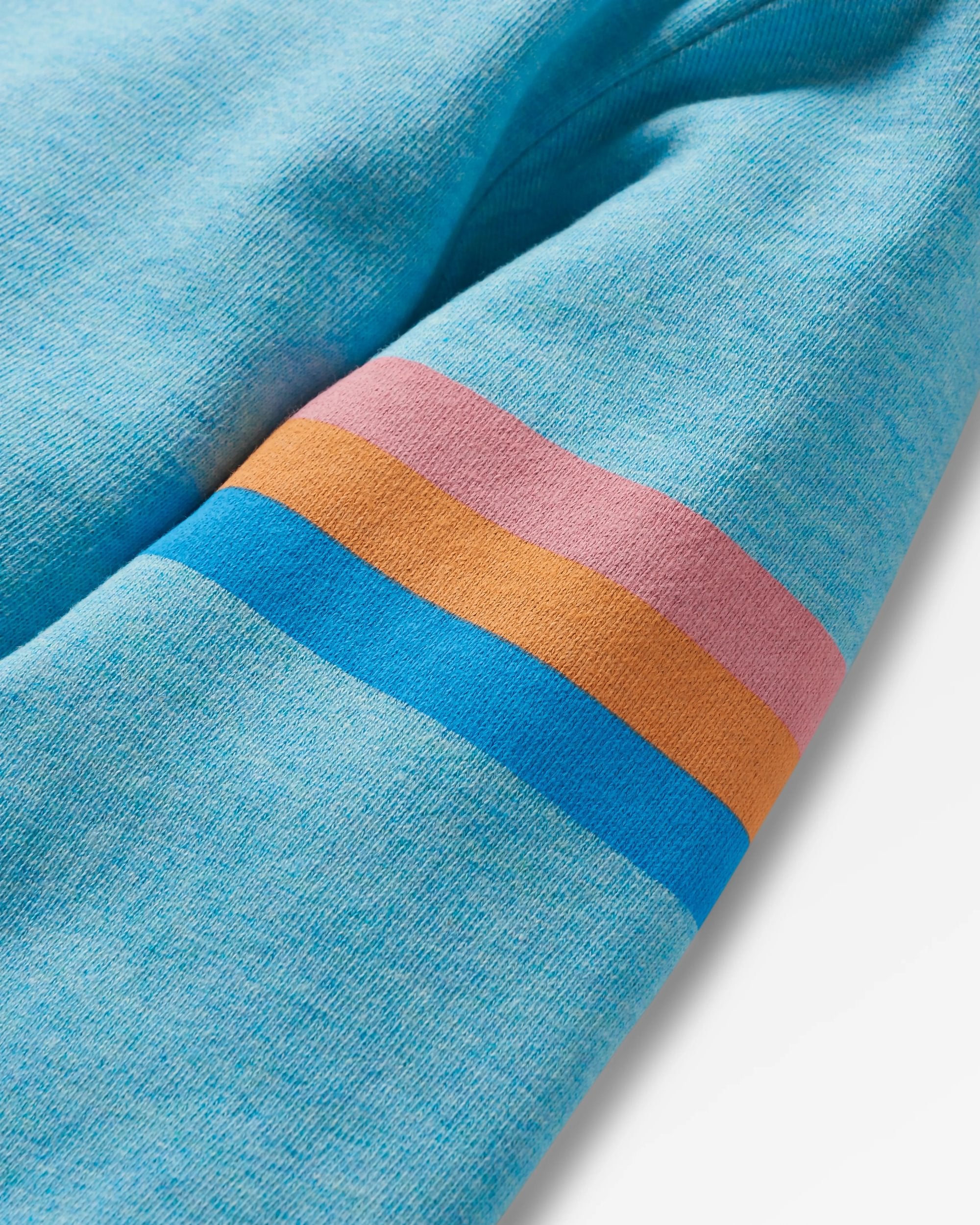 Poinsettia Organic Cotton Sweatshirt - Soft Blue Pool Marl - Flatlay