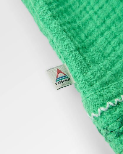 Waveney Cotton Top - True Green - Flatlay