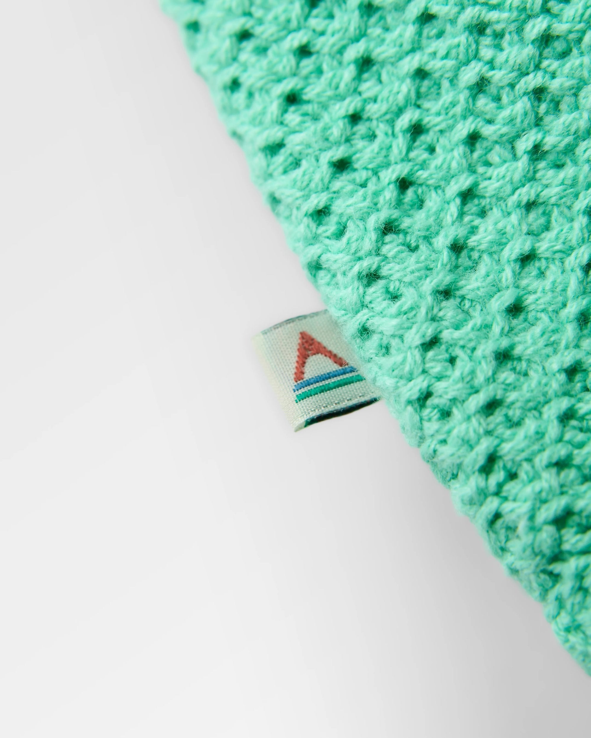 Cove Organic Cotton Knitted Jumper - Aquamarine - Flatlay