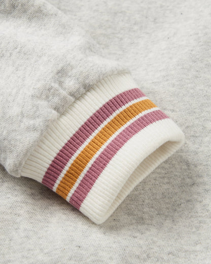 Fade Organic Cotton Sweatshirt - Light Grey Marl - Flatlay