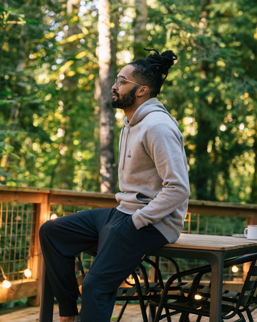 Vita Organic Cotton Hoodie - Grey Marl - Lifestyle