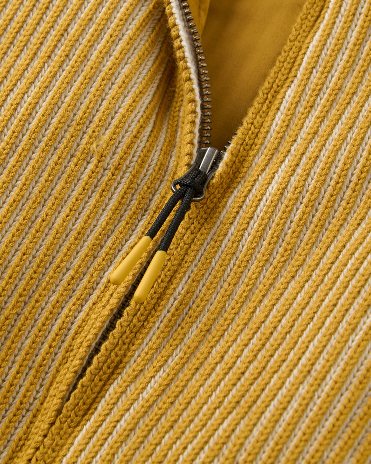 Squall Windproof Full-Zip Knitted Jumper - Dusty Ochre - Flatlay