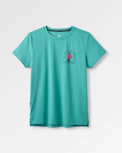 Ridescape Women's Active T-Shirt - Ocean Teal - Flatlay