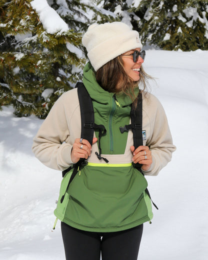 Alexander Recycled Hooded Polar Fleece - Feather/Wild Green - Lifestyle