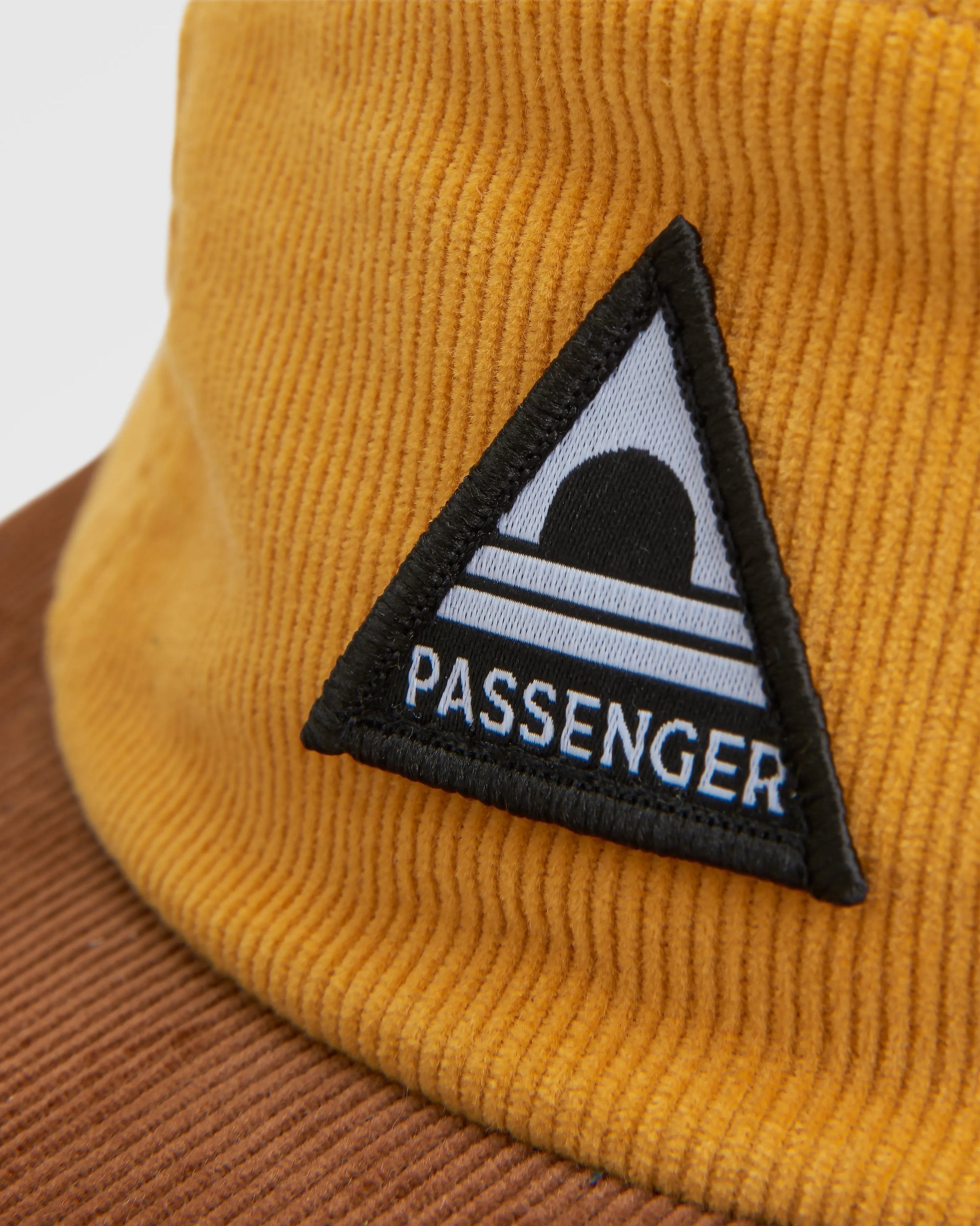 Fixie Recycled Cord 5 Panel Cap - Golden Spice - Flatlay