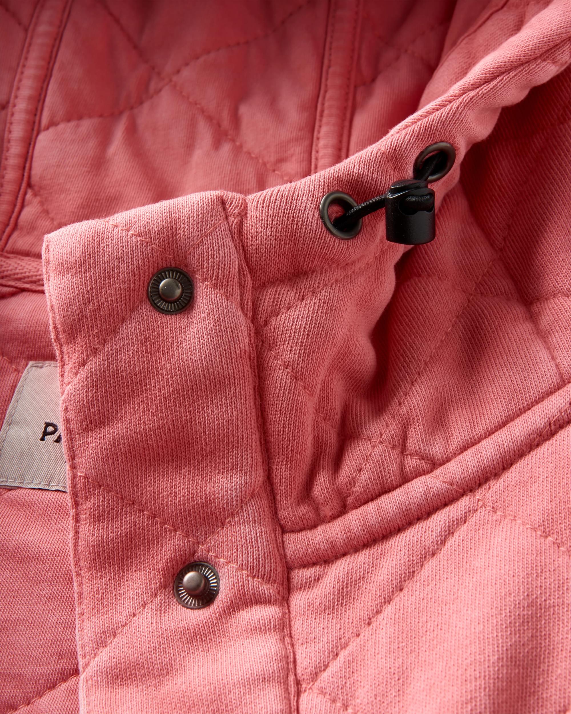 Clementine Recycled Quilted Vest - Shell Pink - Flatlay