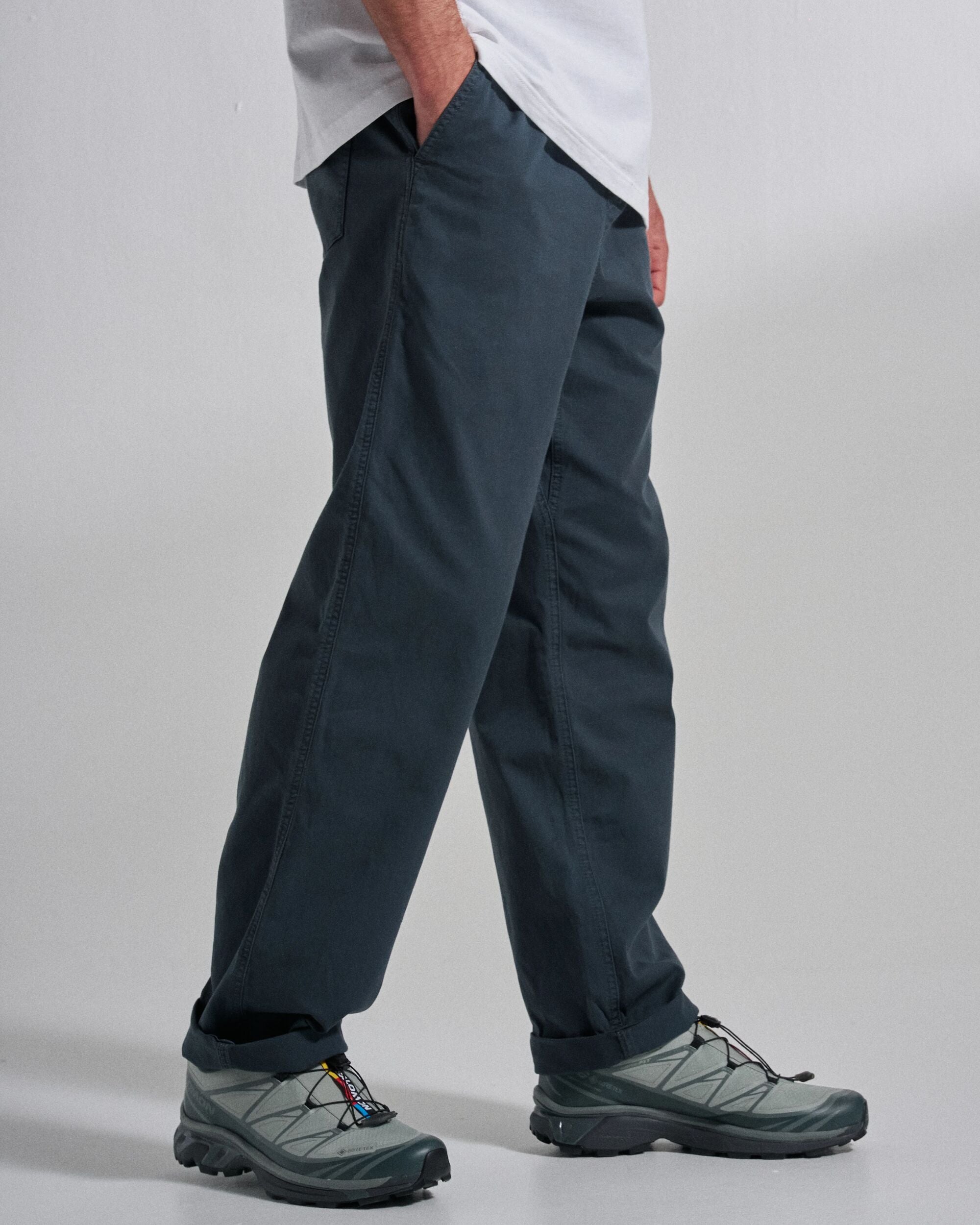 Drifter Twill Relaxed Fit Trouser - Charcoal - Studio Model