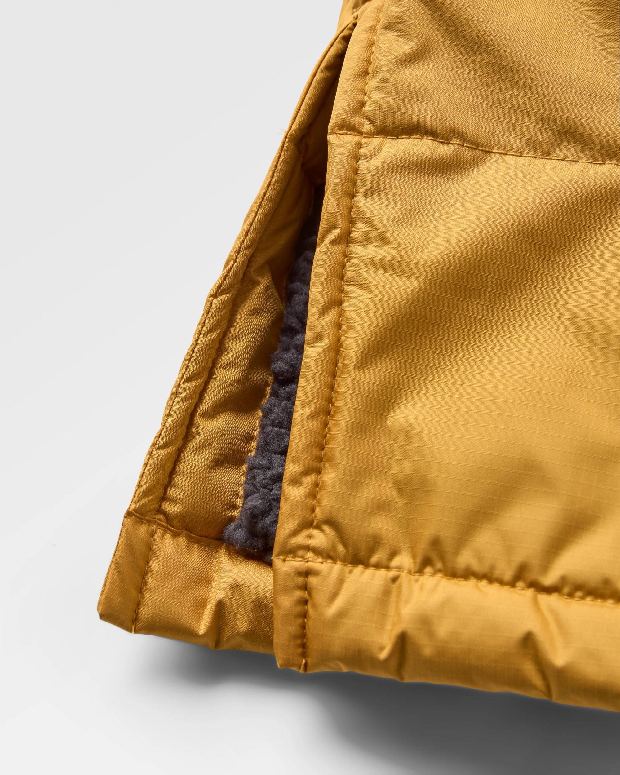 Escapism Recycled Sherpa Lined Changing Robe - Spruce Yellow - Flatlay