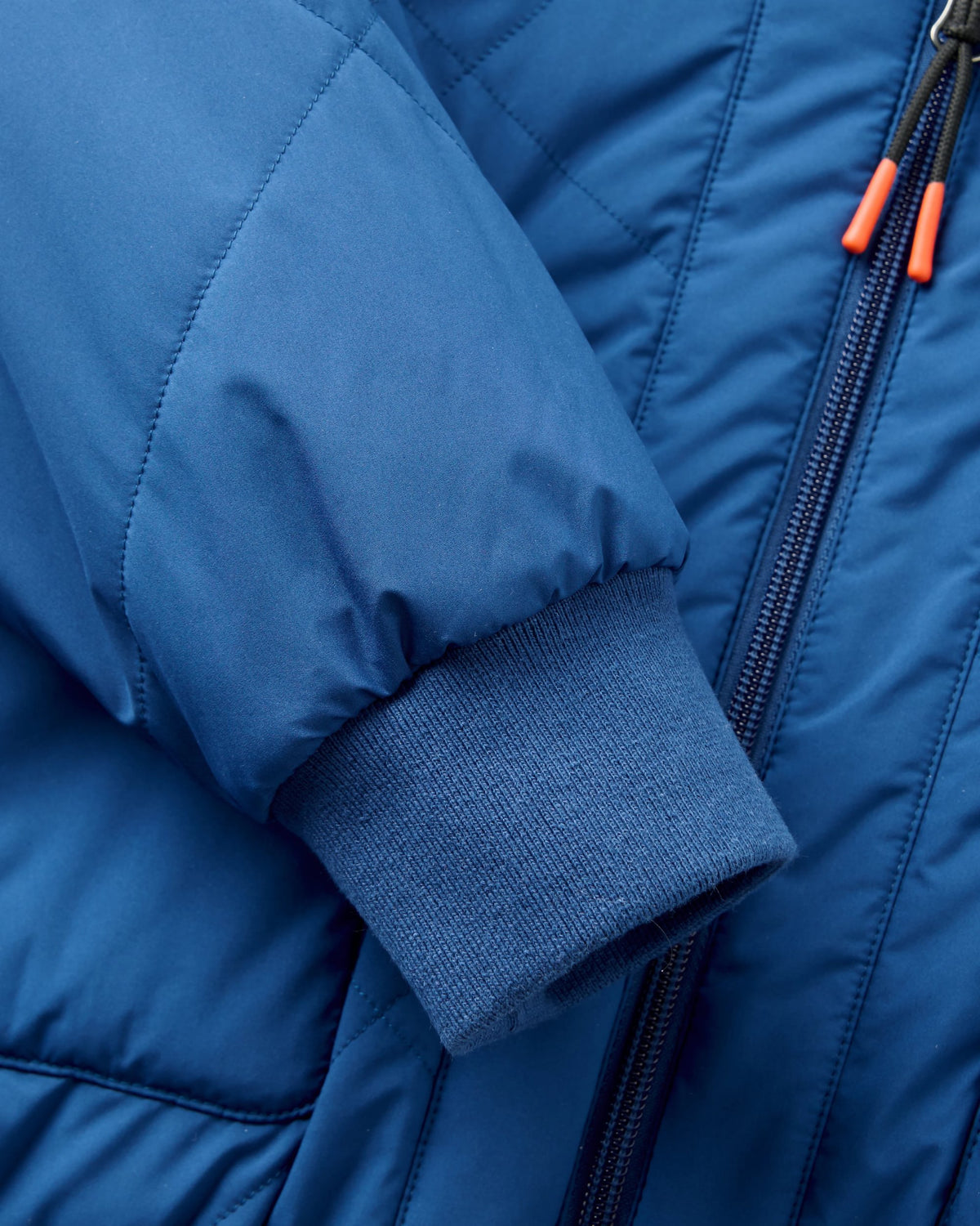 Lucia Sherpa Lined Bomber Jacket - Blue Navy - Flatlay