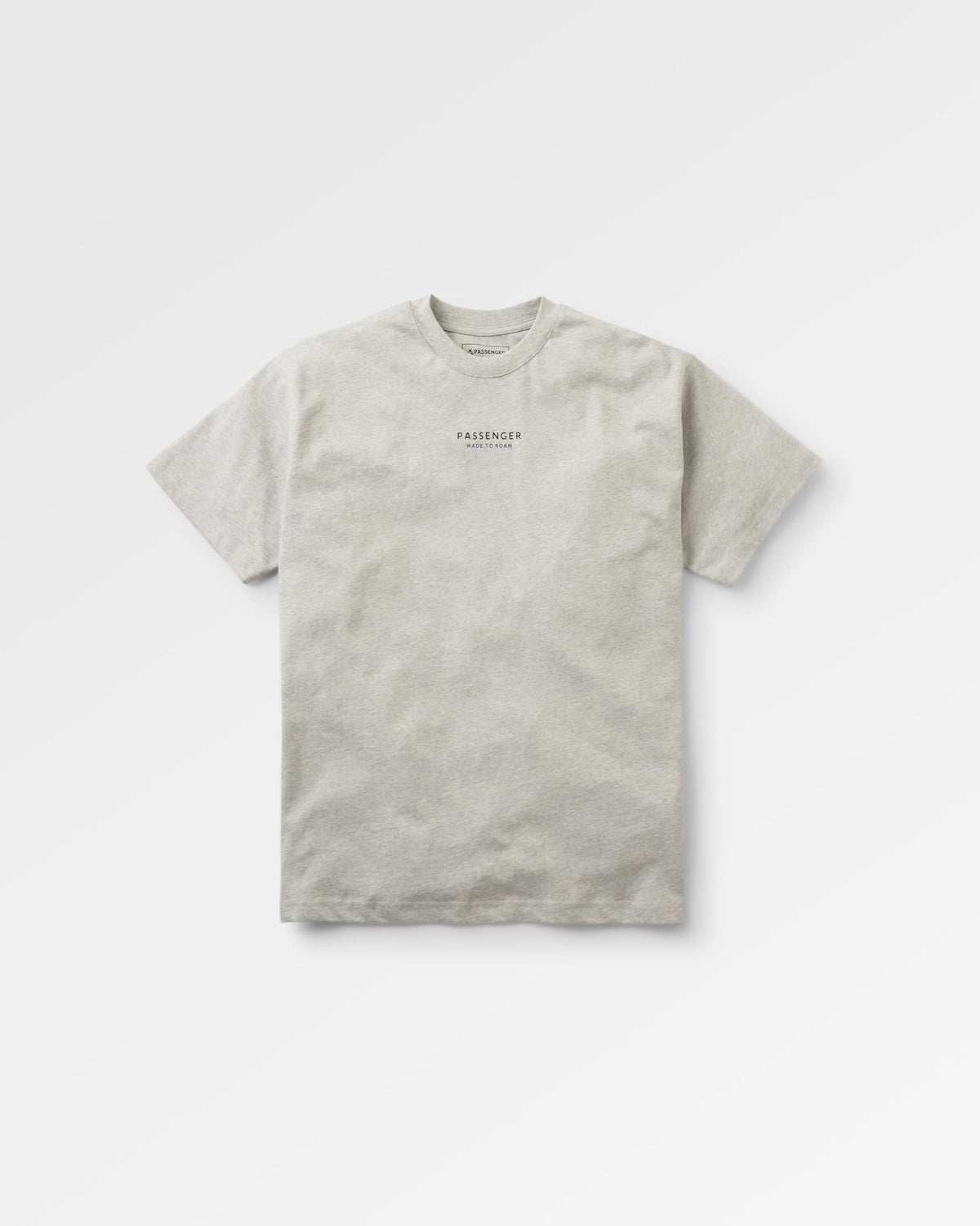 Slower Rhythms Relaxed Fit T-Shirt - Grey Marl - Flatlay