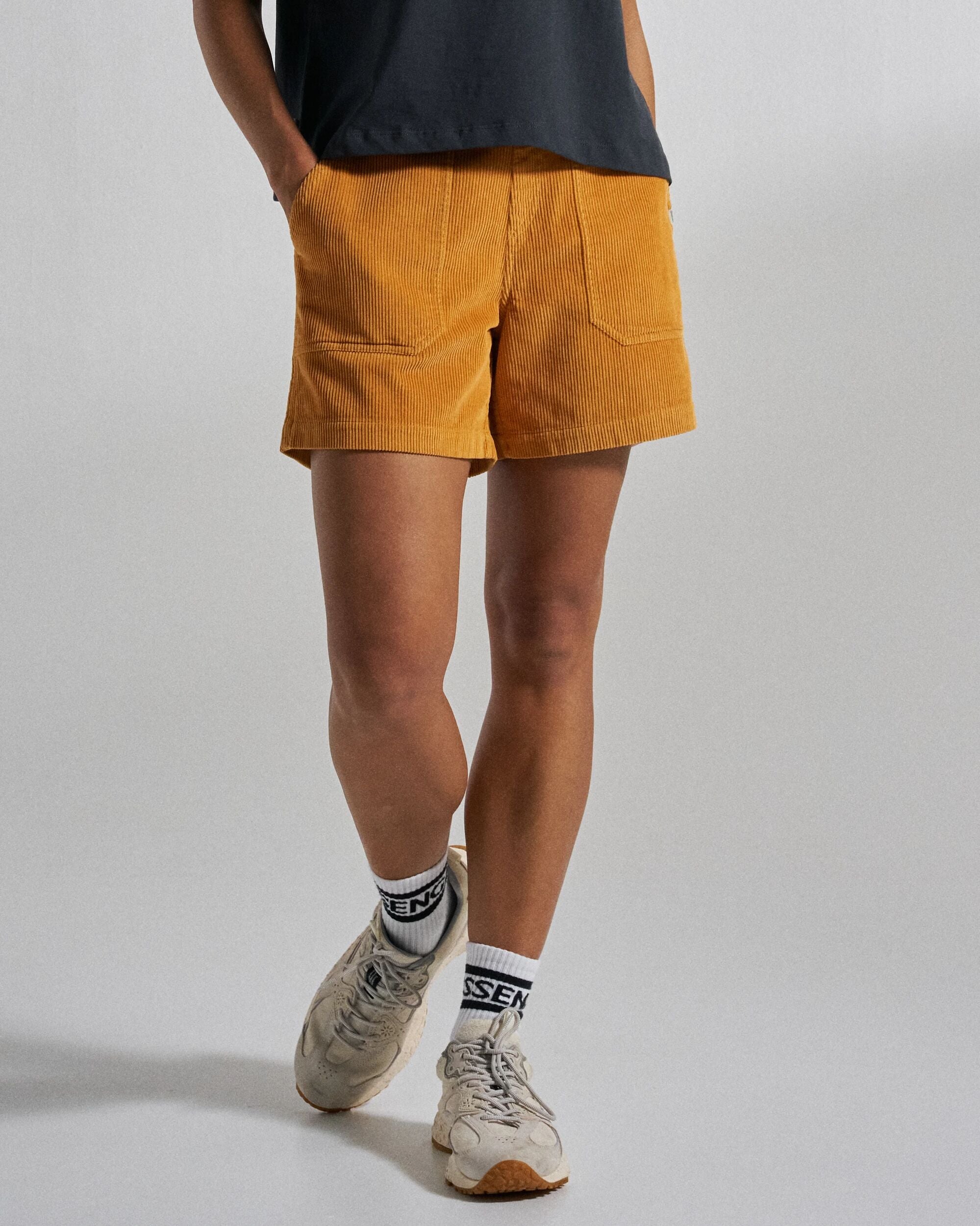 Avian Organic Cord Short - Spruce Yellow - Studio Model
