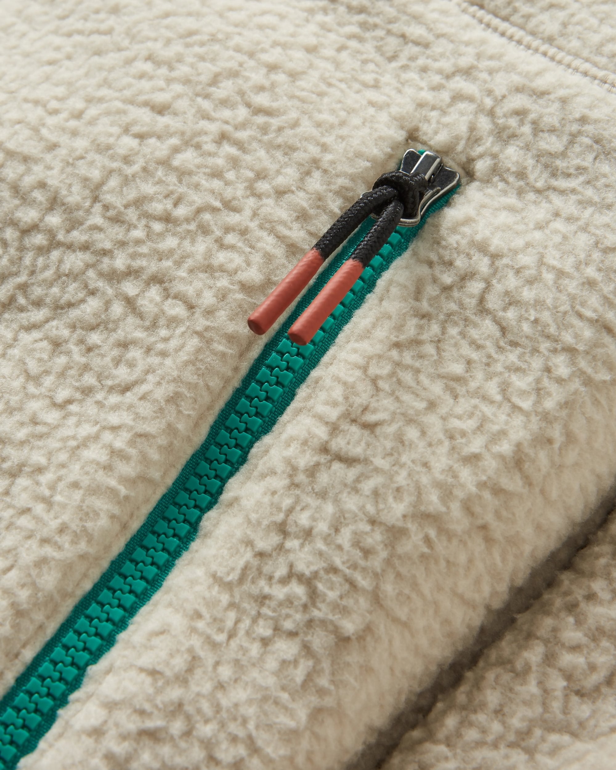 Maine 1/2 Zip Recycled Sherpa Fleece - Oatmeal - Flatlay