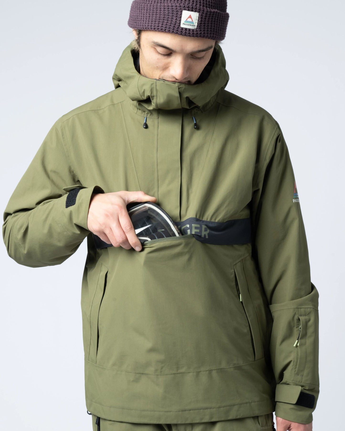 Snowscape Men's Recycled Anorak - Khaki