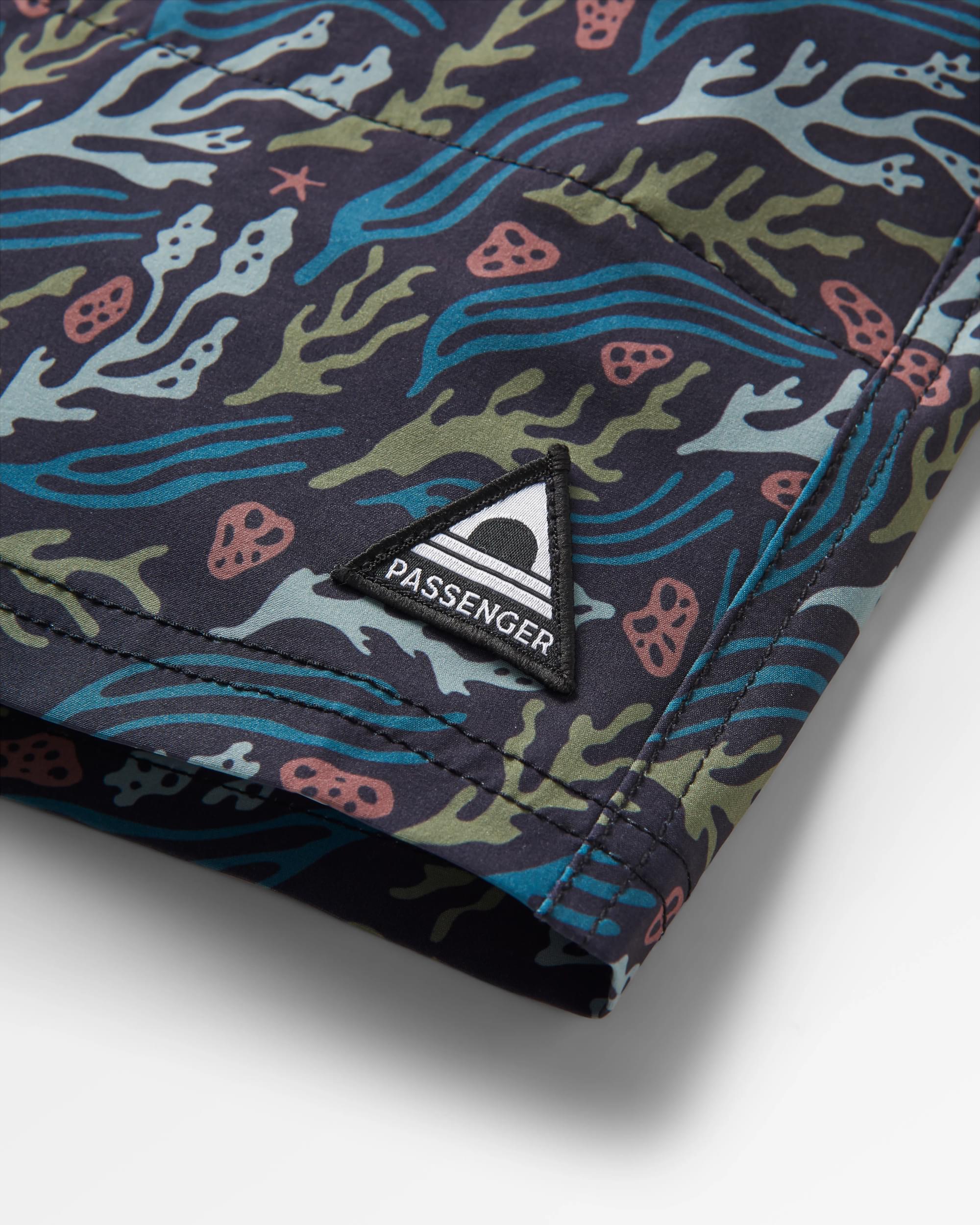 Porto Recycled All Purpose Swim Short - Ocean Current Black - Flatlay