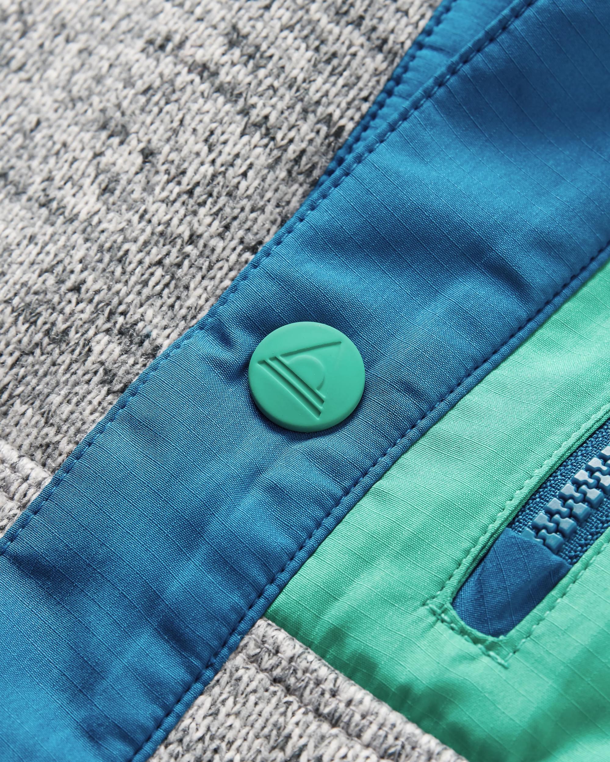 Women's Amber Recycled Polartec® Fleece - Grey Marl - Flatlay