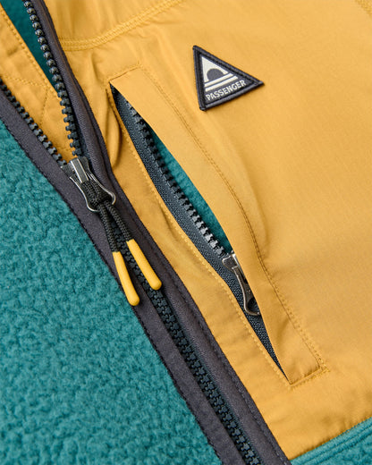 Offgrid Full Zip Sherpa Fleece - Deep Ocean - Flatlay