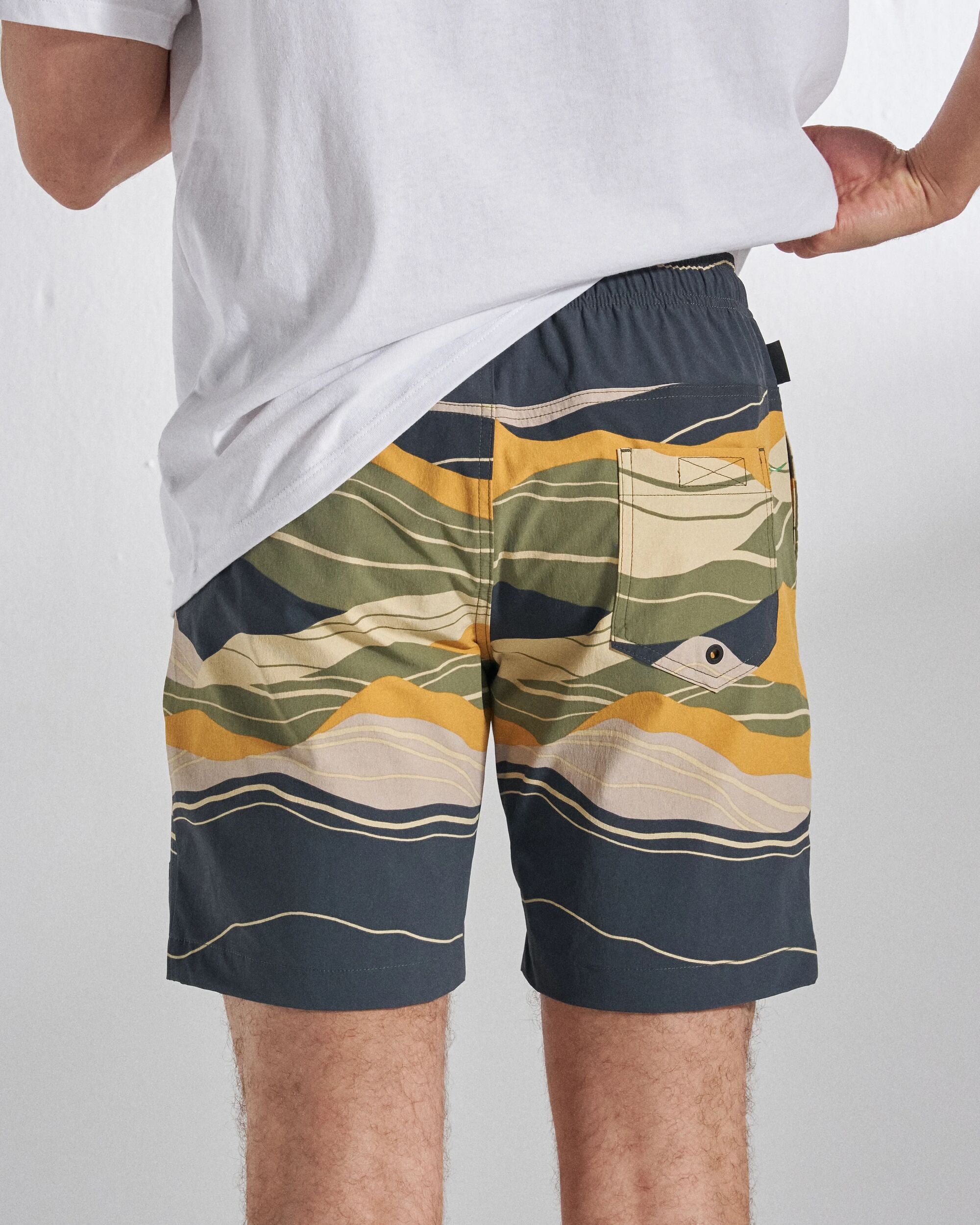 Drifter NetPlus® Beach Linerless Short - Mountain Sunset Khaki - Studio Model