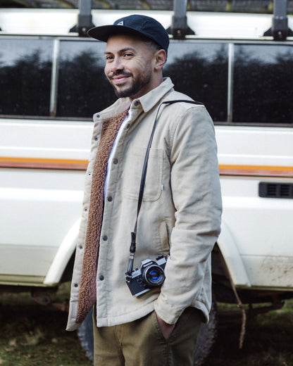 Kodiak 3.0 Sherpa Lined Cord Overshirt - Stone - Lifestyle
