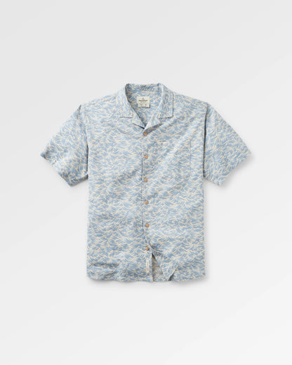 Cove Textured Organic Cotton Shirt - Waves Birch - Flatlay