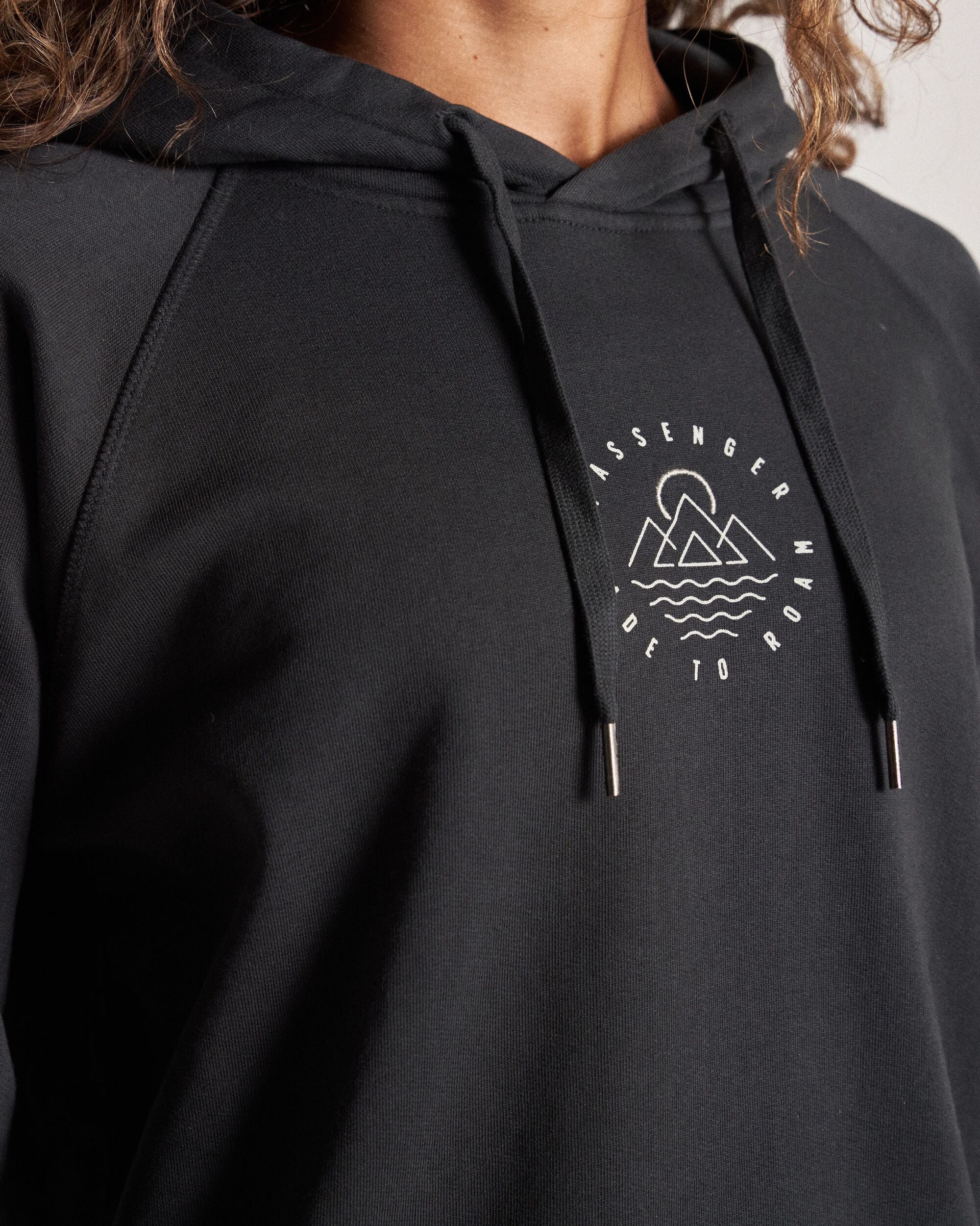 Remote Recycled Cotton Hoodie - Black - Studio Model