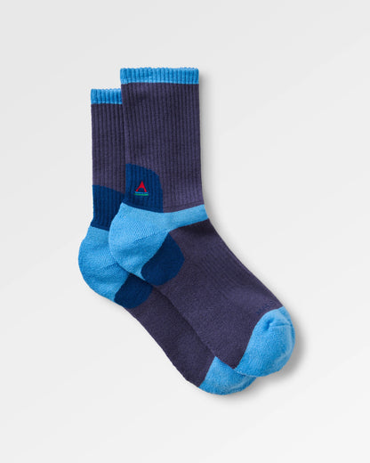 Yukon Merino Active Crew Sock - Heather - Flatlay