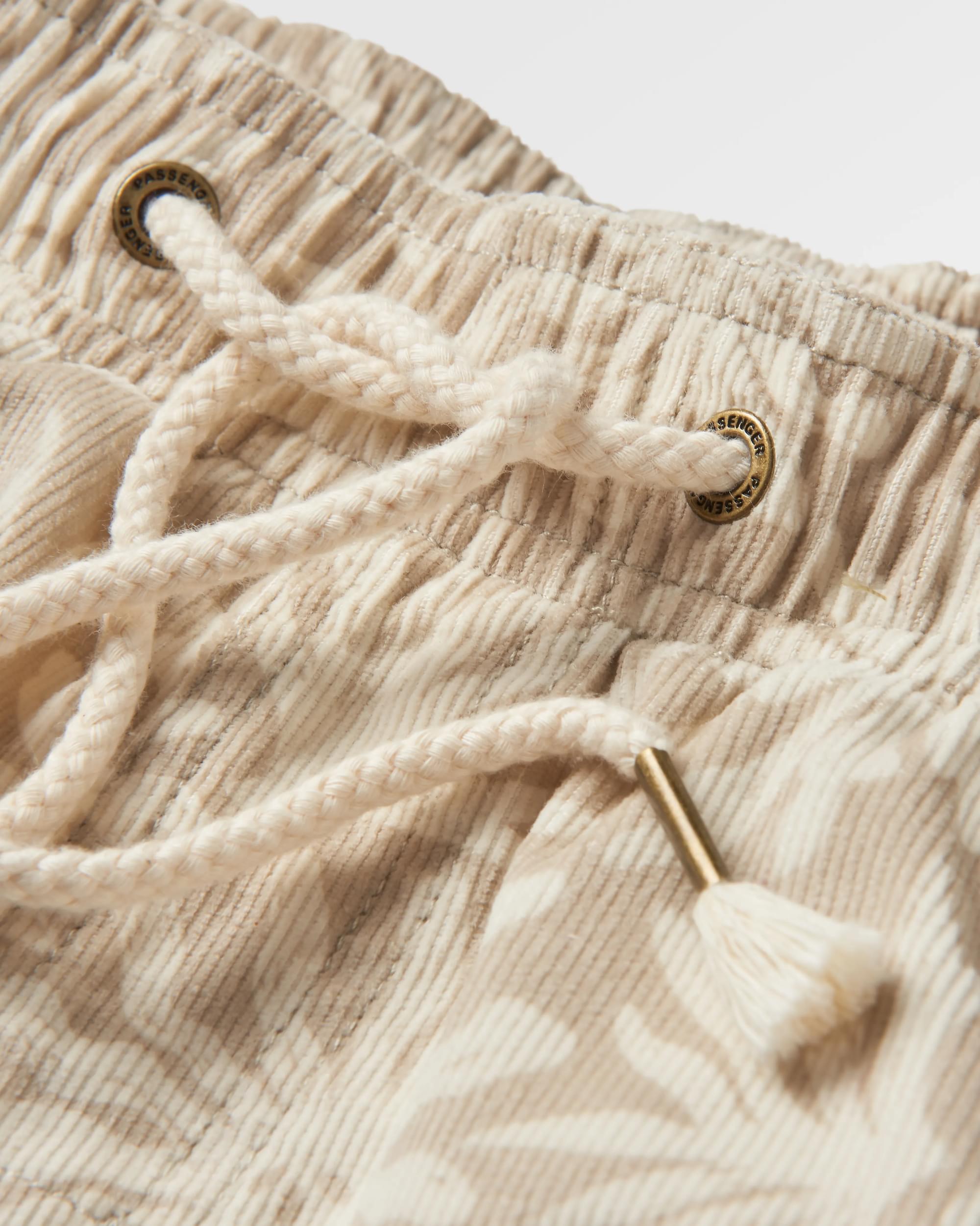 Drifter Corduroy Short - Seaweed Pebble Grey - Flatlay