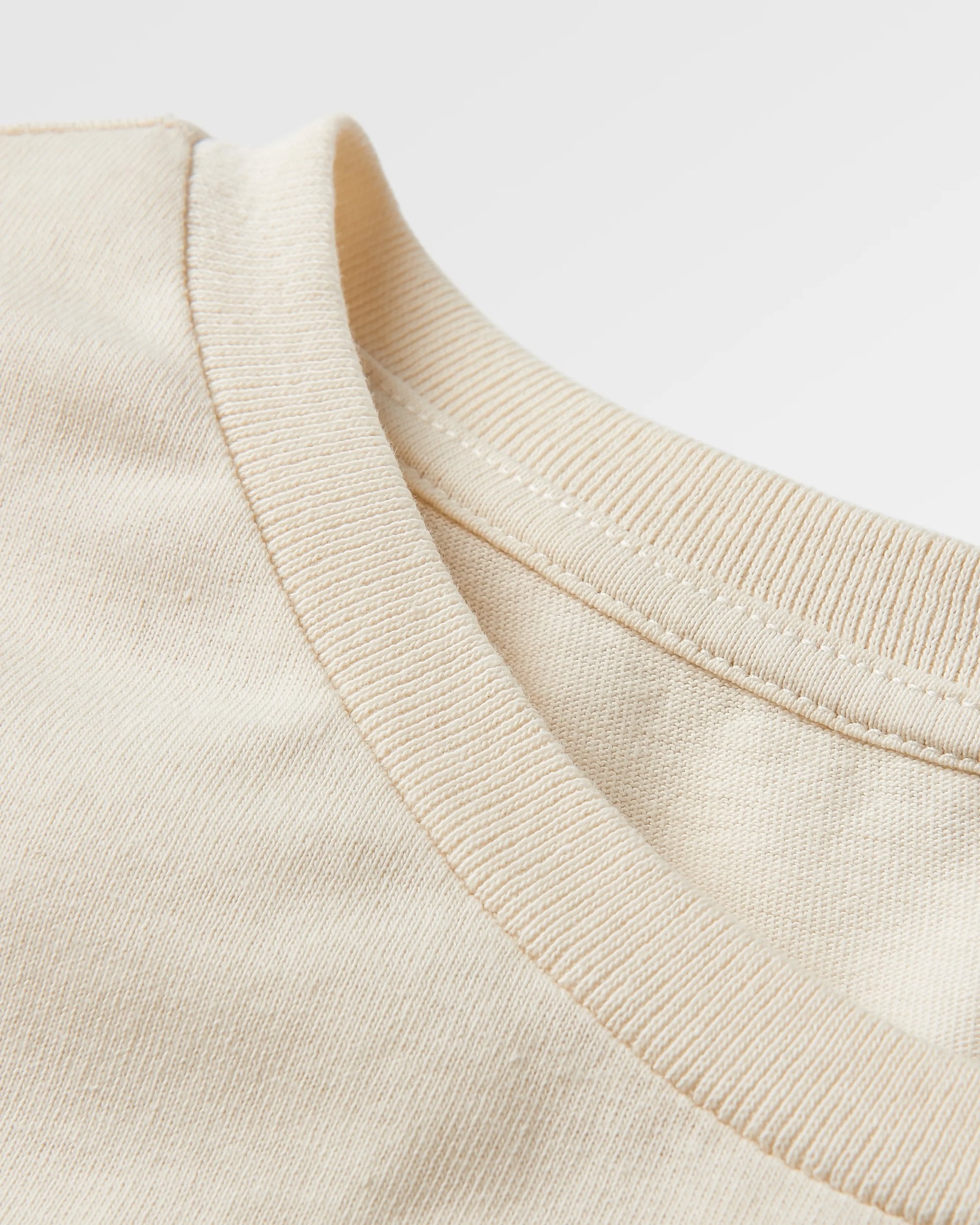 Solitude Recycled Cotton Oversized LS T-Shirt - Birch - Flatlay