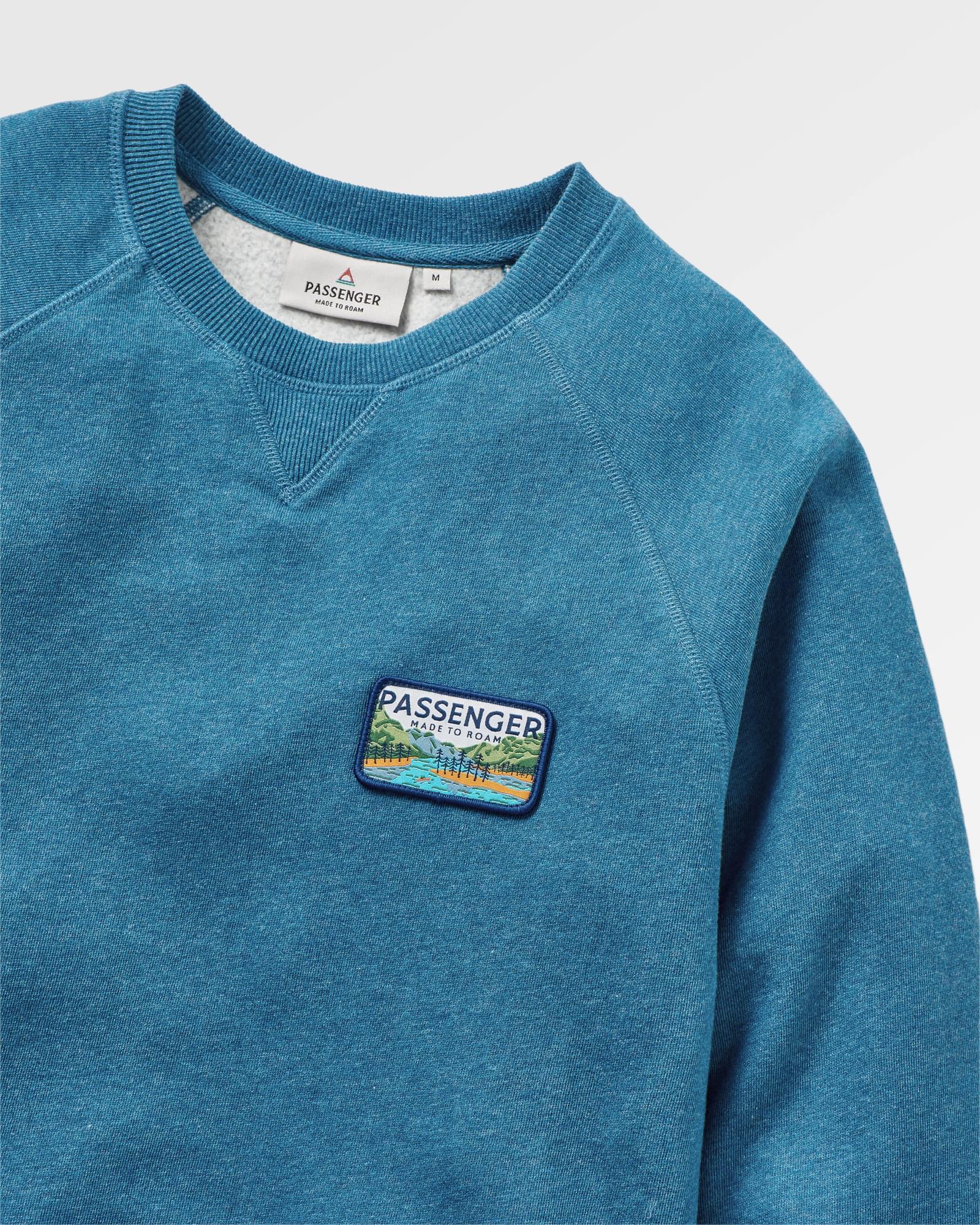 Love The Wild Sweatshirt - Blue Steel Marl - Flatlay