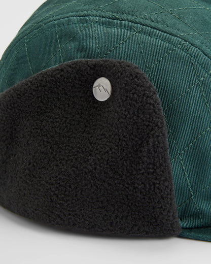 Nightfall Recycled Polar Fleece Lined Hat - Dark Fern  - Flatlay