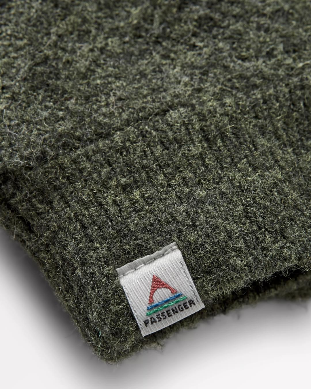 Wave Recycled Fleece Lined Mittens - Khaki - Flatlay